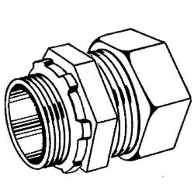 Rigid Compression Connector 3 Malleable Concrete Tight By Hubbell-Raco 1812