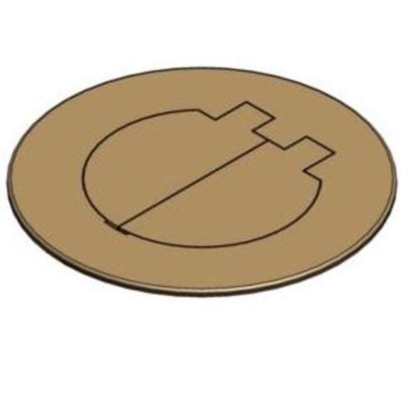 Round Cover Diameter: 5 Type: Dual Service Brass By Thomas & Betts E97BR2D