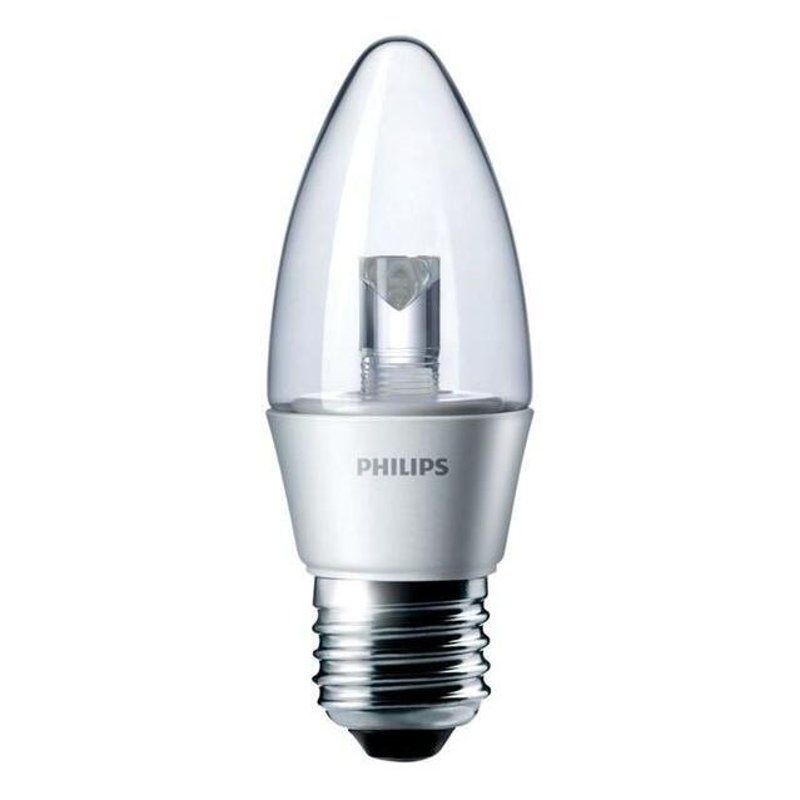 3.5W B12 LED Lamp 27K By Philips Lighting 3.5B12/END/2700-E26 DIM 8/1