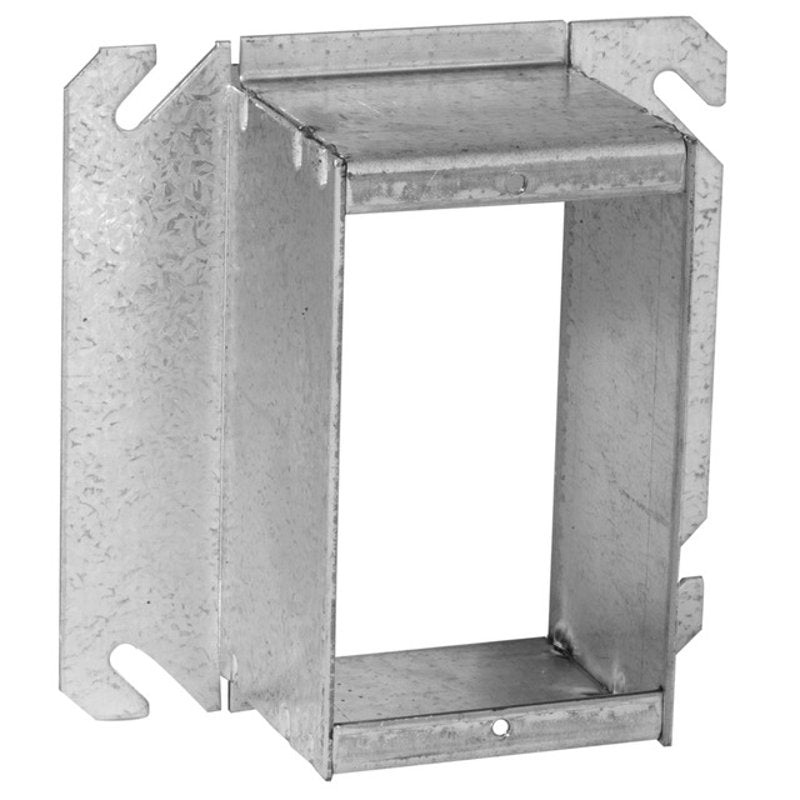 4 Square Cover 1-Device Mud Ring 1-1/2 Raised Drawn Metallic By Hubbell-Raco 785