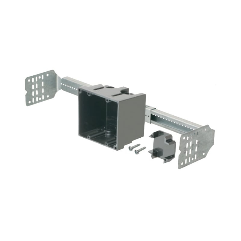 Adjustable Sliderbar Box Kit 2-Gang Steel/Non-Metallic By Arlington SL2B18