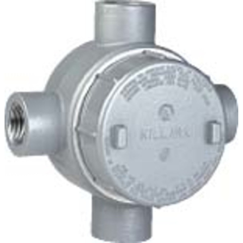 Conduit Outlet Box Type GESXT (4) 1-1/4 Hubs Aluminum By Hubbell-Killark GESXT-4