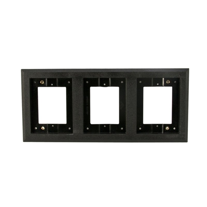 Cover Plate Flange Square 3-Gang Black Non-Metallic By Wiremold 837PCC-BLK