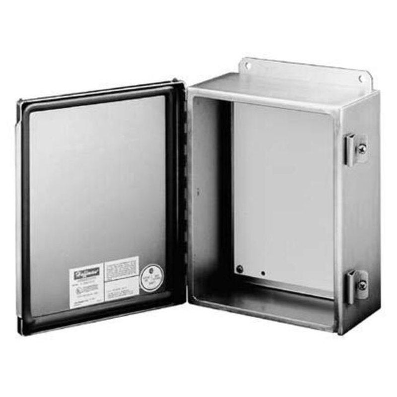 Junction Box NEMA 4X Hinged Cover 6 x 6 x 4 By nVent Hoffman A606CHNFSS