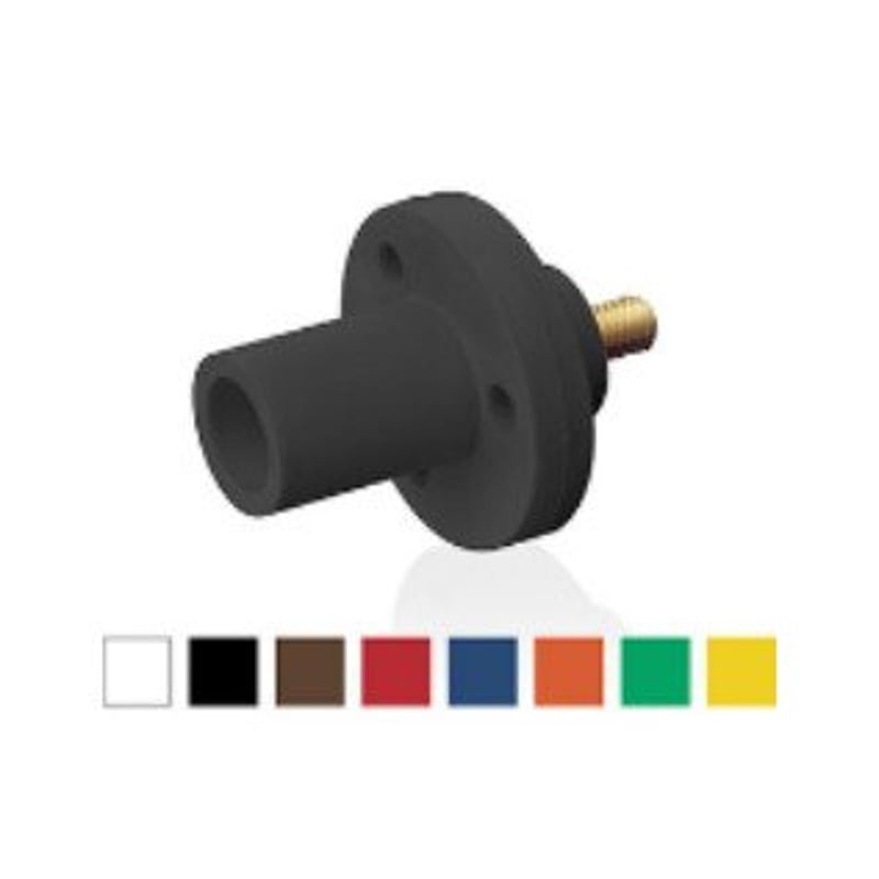 Male Cam-Type Receptacle 0.5 Inch Threaded #8-#2 150A 600V Green By Leviton 15R21-UG