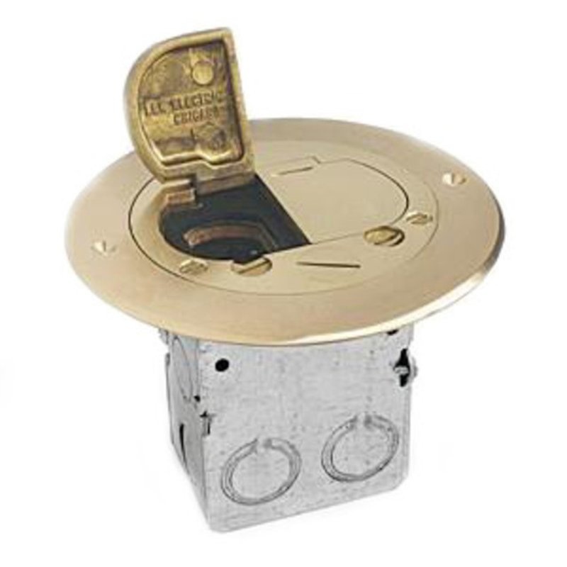 RCSD FLR-BX DFR-LR-1/2 15AMP RCPT BRS By Lew 612-RSS-2