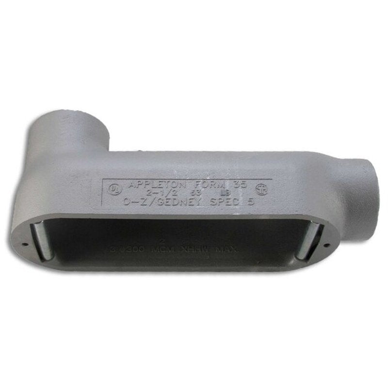 Conduit Body Type: LB FM35 Size: 2-1/2 Malleable Iron By Appleton LB250M