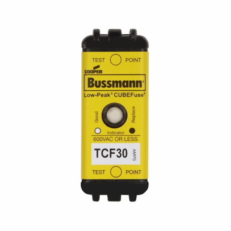 Fuse Low-Peak CUBEFuse Indicating 30A 600VAC 300VDC By Eaton/Bussmann Series TCF30