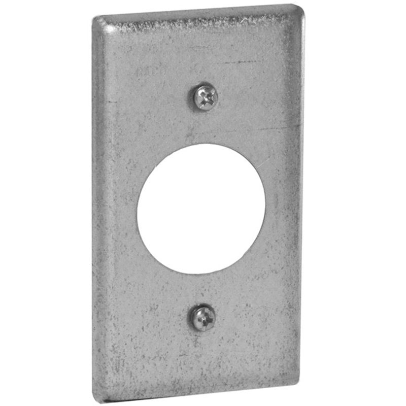 Handy Box Cover Type: Single Receptacle Drawn Metallic By Hubbell-Raco 863