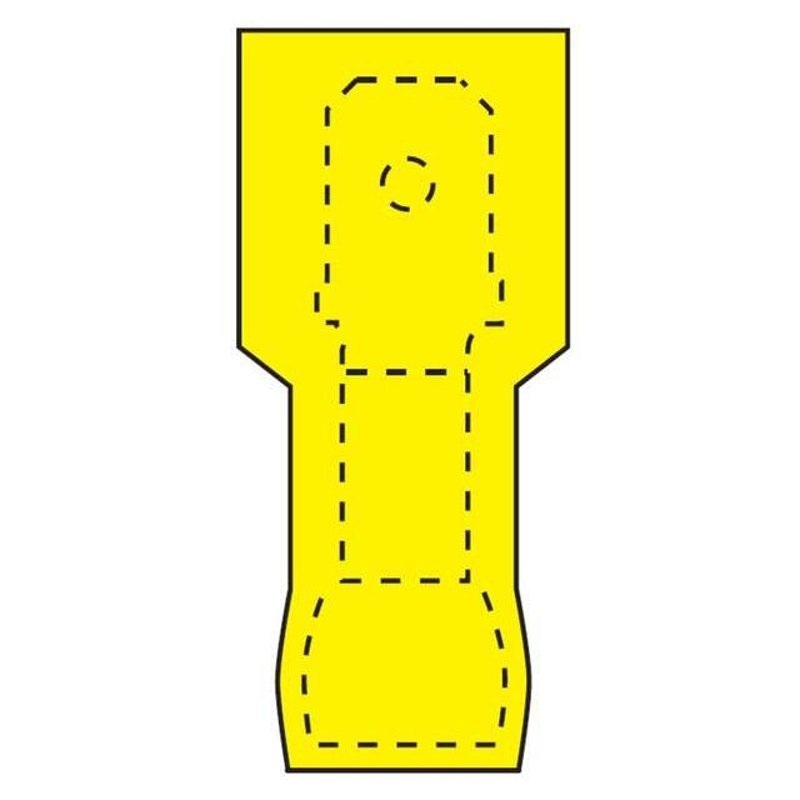 Male Nylon-Insulated WR: 12 – 10  Mates with 0.25-in wide female tab By 3M MNG10-250DMIX