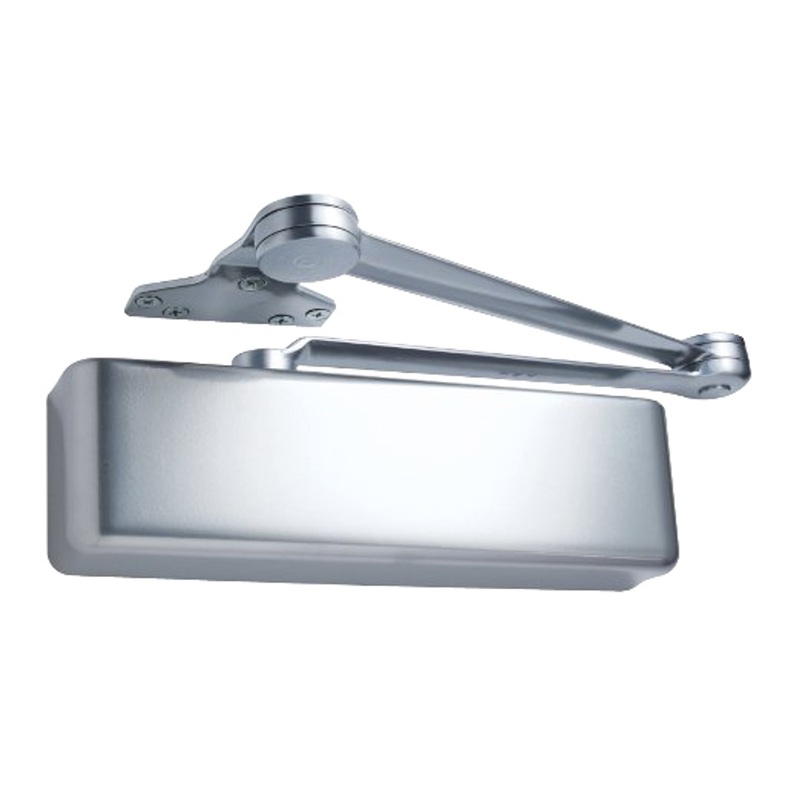 Spring Cush Hold Open Arm Door Closer Aluminum Painted