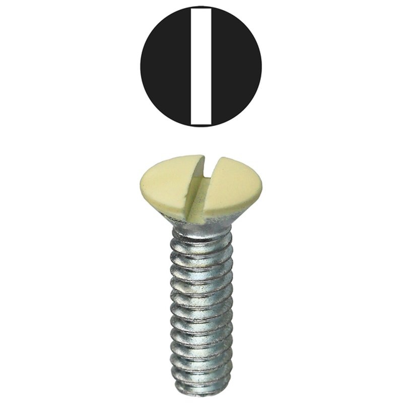 1/2 Oval Head Screw 6/32 Thread – Almond 100 Pack By Dottie 414ALD