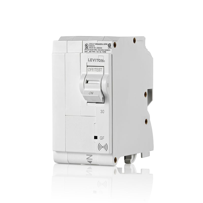 30A 2P Smart GFPE Hydraulic Magnetic Branch Circuit Breaker By Leviton Load Centers LB230-ES