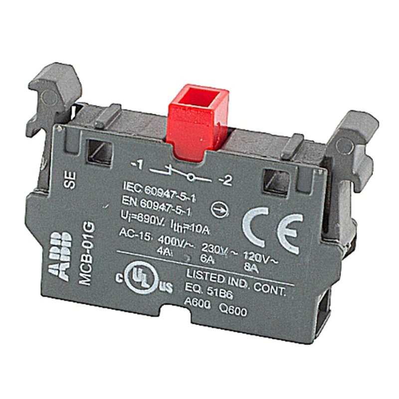 ABB MCB-01G CONTACT BLOCK GOLD 1N By ABB MCB-01G