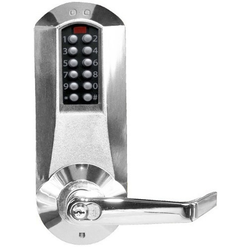 Eplex E5010RWL-626-41 Pushbutton Exit Trim Lever Lock with Sargent Core Override in Satin Chrome – KAL DOOR HARDWARE