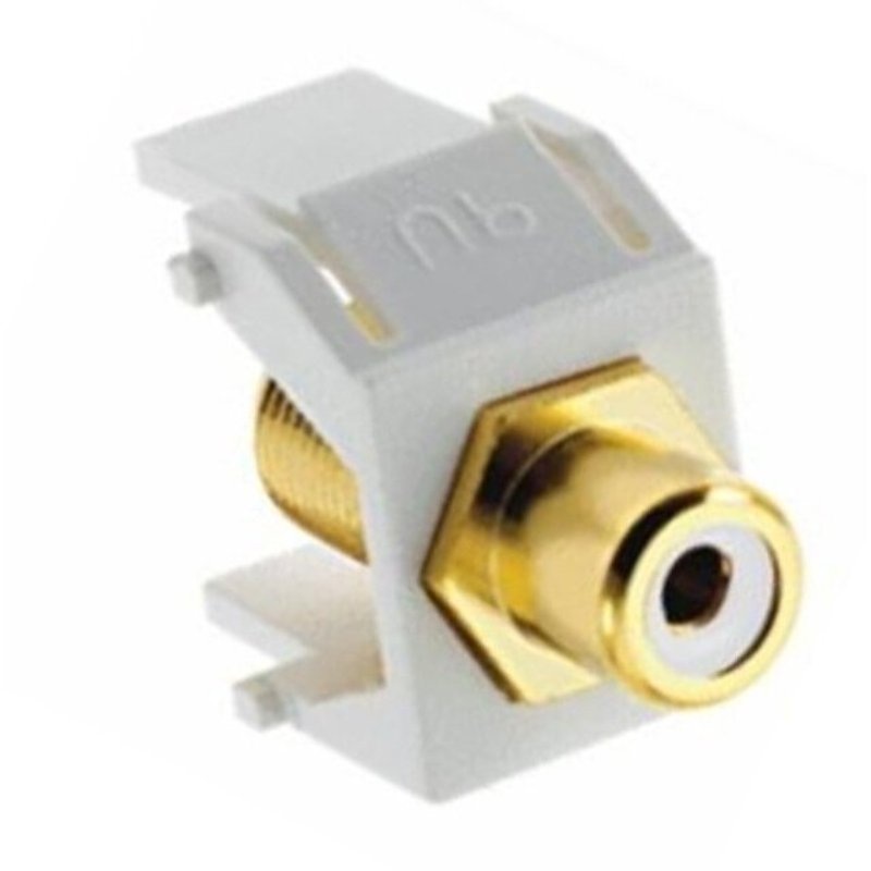 RCA to F-Connector Keystone Insert White By ON-Q WP3461-WH