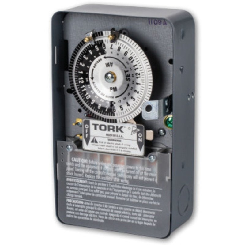 24 Hour Time Switch 120-277V 40A DPST By NSI Tork 1109A