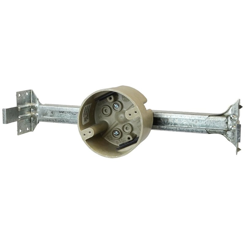 4 dia. round fan support box for use with nonmetallic sheathed cable By Allied Moulded 9350-FANB