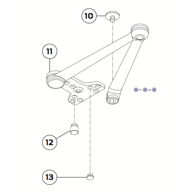 Cush Arm Stop #4040XP-384 BLACK  LCN – KAL DOOR HARDWARE