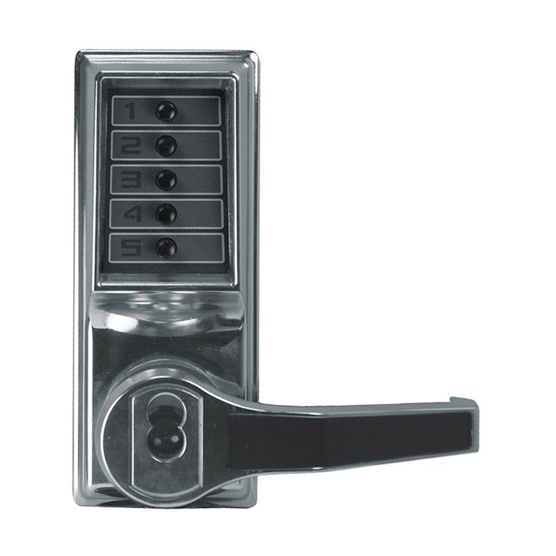Dormakaba Simplex LR1021B-026-41 Pushbutton Lever Lock with Best Core Override in Bright Chrome – KAL DOOR HARDWARE