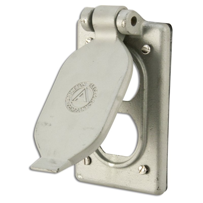 Duplex Receptacle Cover 1-Gang Malleable Iron By Appleton FSK1VDR