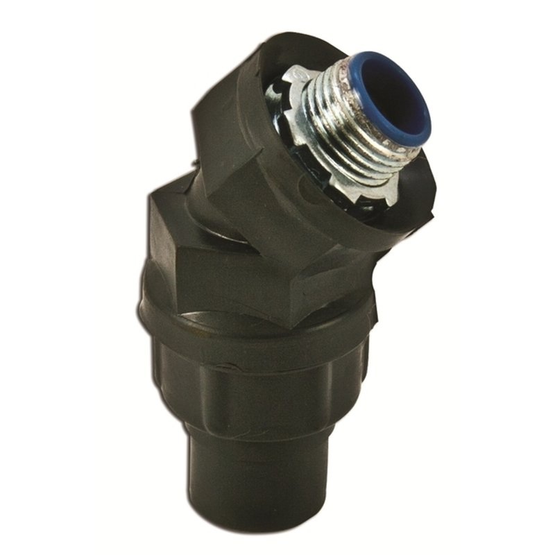 Liquidtight Connector 45 3/4 PVC Coated Steel By Plasti-Bond PR5343
