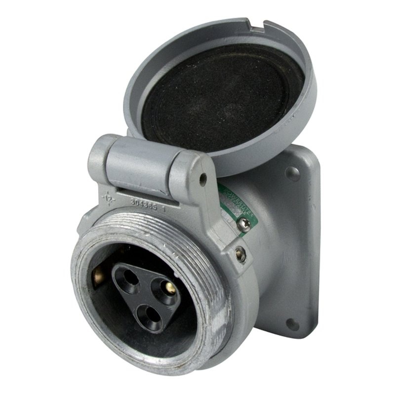 Pin & Sleeve Receptacle 60 Amp 3-Pole 3-Wire By Appleton ADR6033