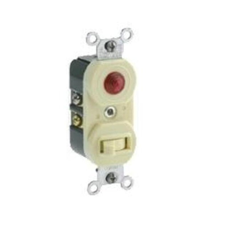 Switch/Neon Light Combo 20A Ivory By Leviton 5336-I