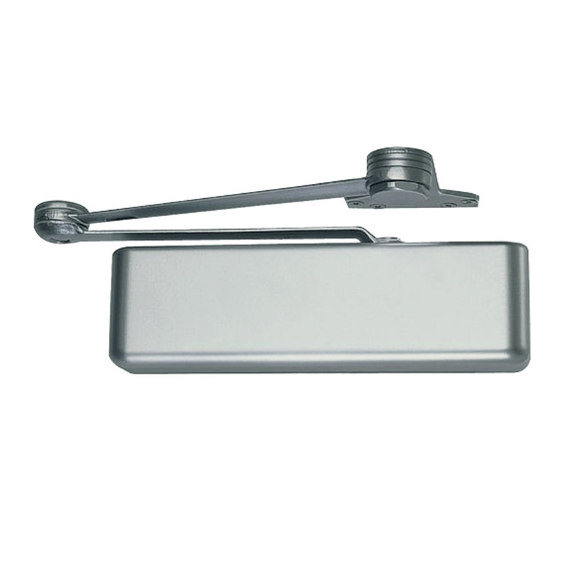Cush Arm Door Closer Delayed Action Metal Cover Left Hand Bright Chrome
