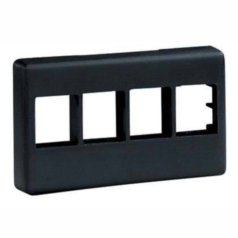 NetKey Furniture Faceplate 4 Port Black By Panduit NK4MFBL