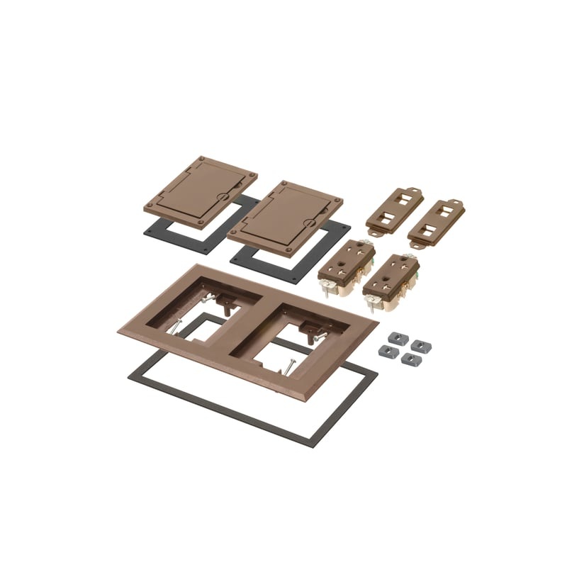 Plastic Cover/Frame Kits 2 Gang By Arlington FLBC8520BR