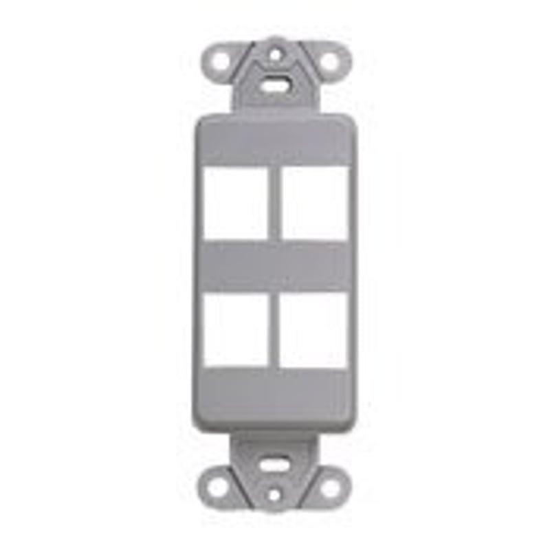 QUICKPORT Decora Insert 4-Port Gray By Leviton 41644-GY