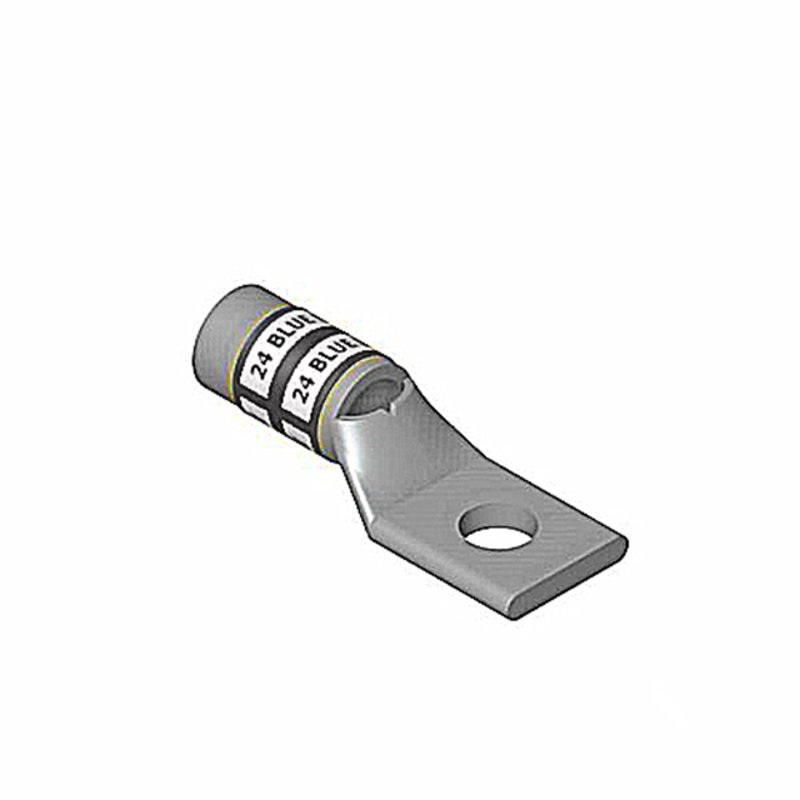 Compression Lug 1 Hole Copper 4 AWG 1/4 Stud Size Gray Copper/Tin Plating By Thomas & Betts 54106