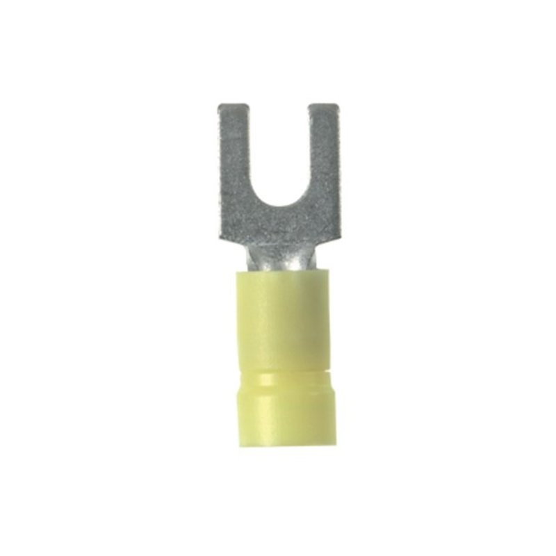 Fork Terminal Vinyl Insulated 12  10 AWG 1/4 Stud Size By Panduit PV10-14F-L