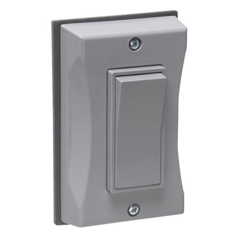Weatherproof Cover 1-Gang Decorator Switch Vertical Non-Metallic Gray By Hubbell-Raco 5123-0