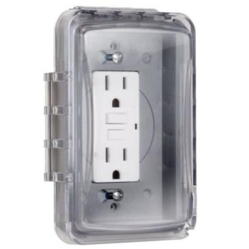 Weatherproof Cover 1-Gang Universal Horizontal/Vertical Polycarbonate Clear By Hubbell-TayMac MM110C