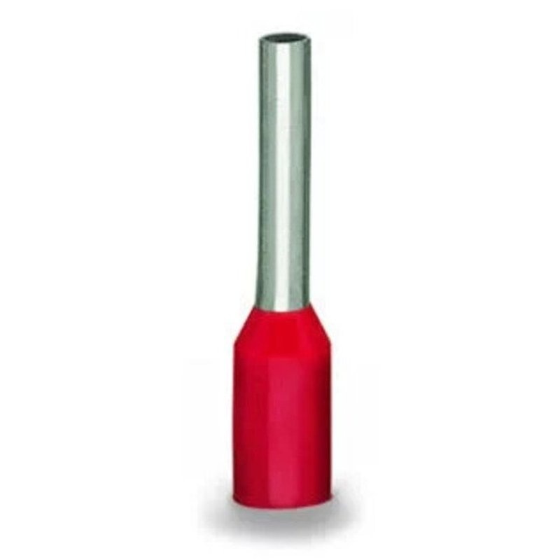 18 AWG Single Insulated Wire Ferrules Red Short By Wago 216-263