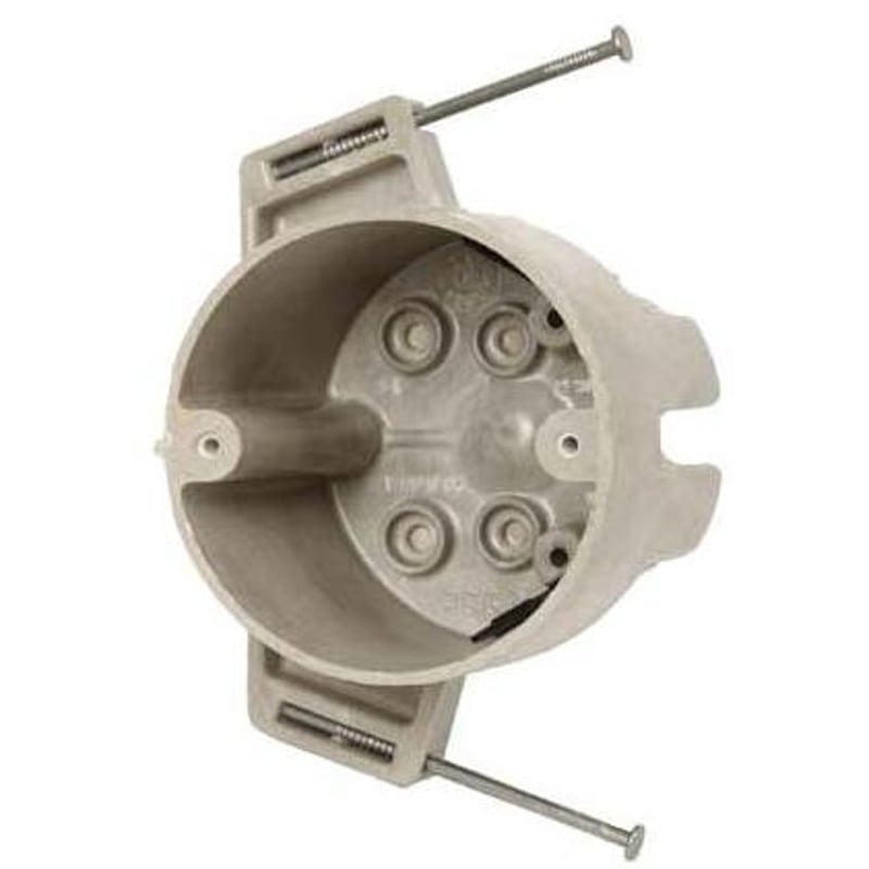3-1/2 Round Fixture Support Box Depth: 2-15/16 Nail-On By Allied Moulded 9335-HNGK