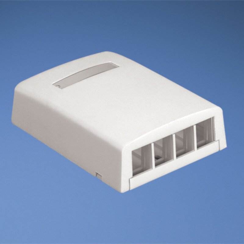 NetKey Surface Mount Box 4-Port White By Panduit NK4BXWH-AY