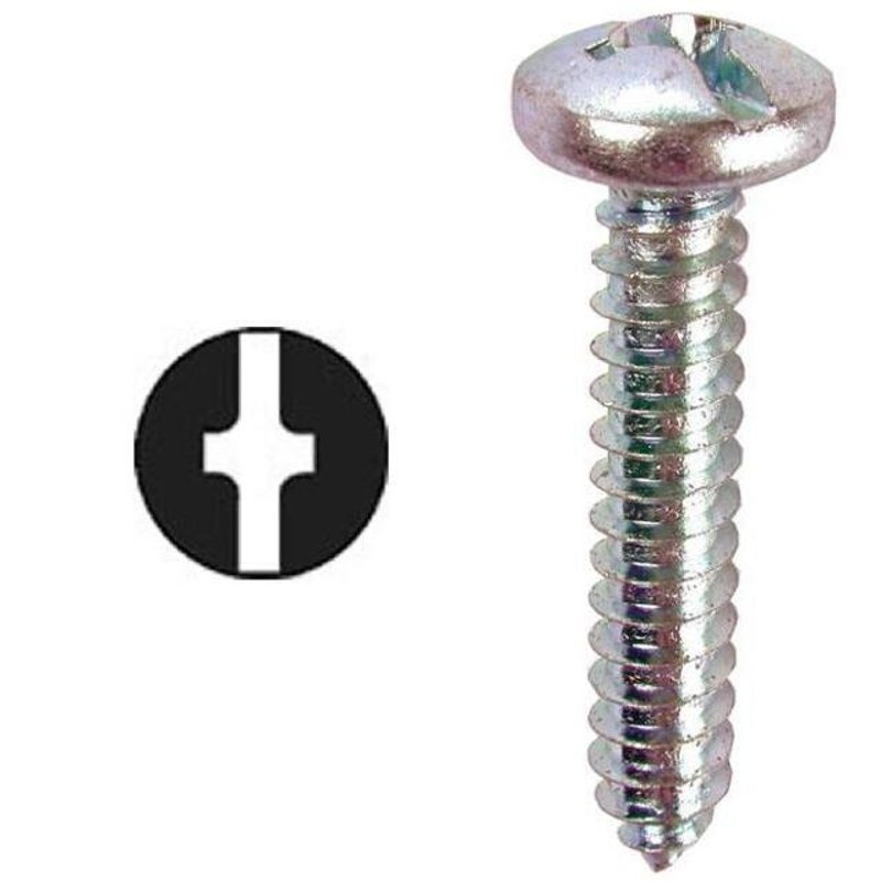 Sheet Metal Screw # 8 x 1-1/4 Pan Head Combo Steel 100/PK 2WS8114