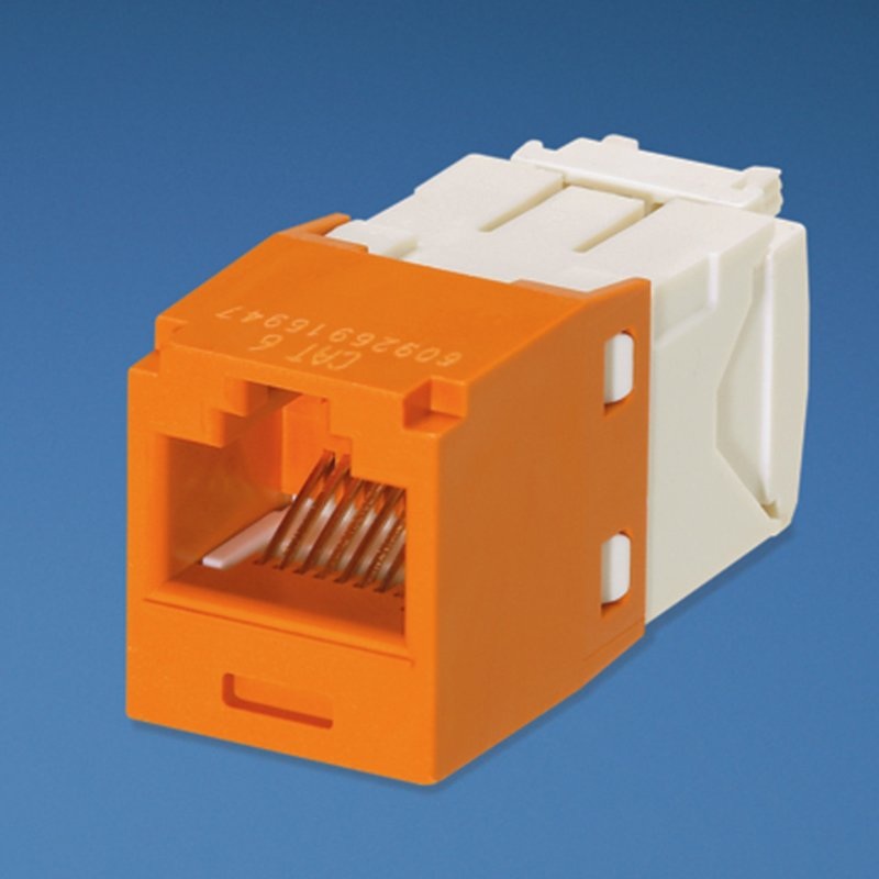 Snap In Connector Mini-Com TX6 PLUS UTP Cat 6 Orange By Panduit CJ688TGOR