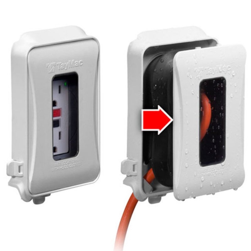 Weatherproof-In-Use Cover 1-Gang Universal Expandable Polycorbonate White By Hubbell-TayMac ML450W