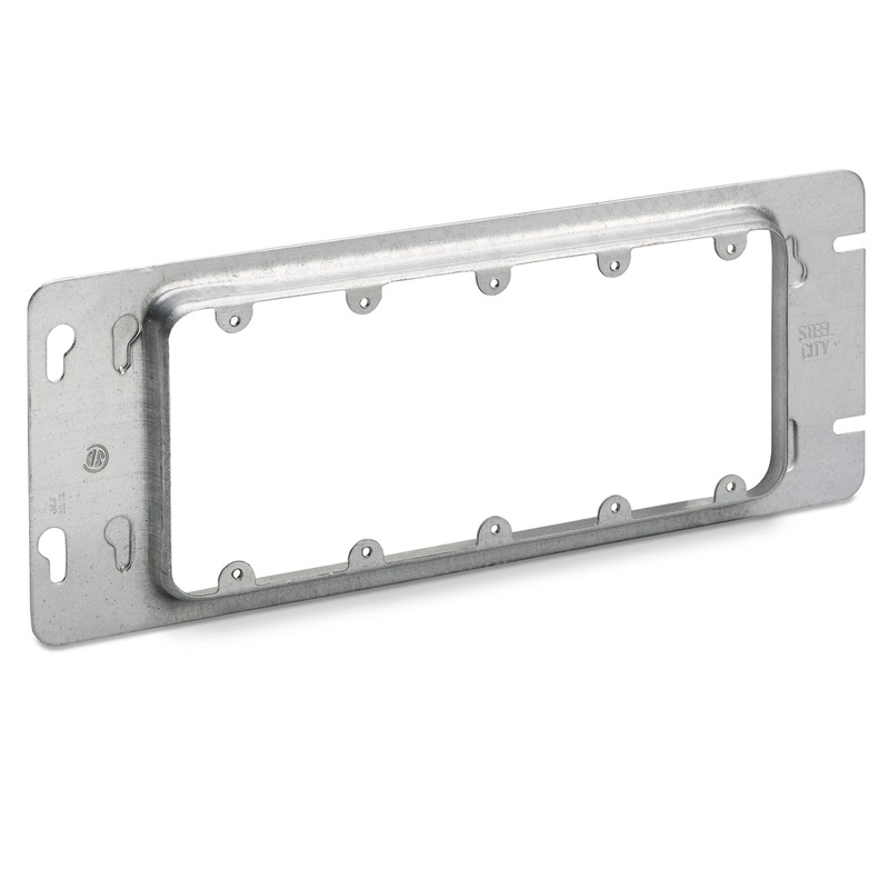 4-11/16 Gang Box Device Cover 5-Gang 15/16 Raised Steel By Steel City 5-GC
