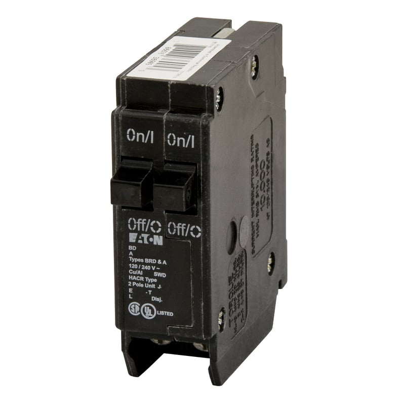 Breaker Duplex 15/15A 1P 120/240V 10 kAIC BD Series  By Eaton BD1515