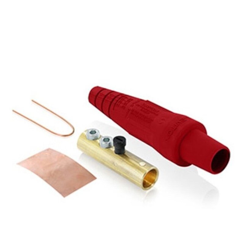 Cam Connector Female Plug Contact & Insulator 2-2/0 AWG Red By Leviton 16D31-UR