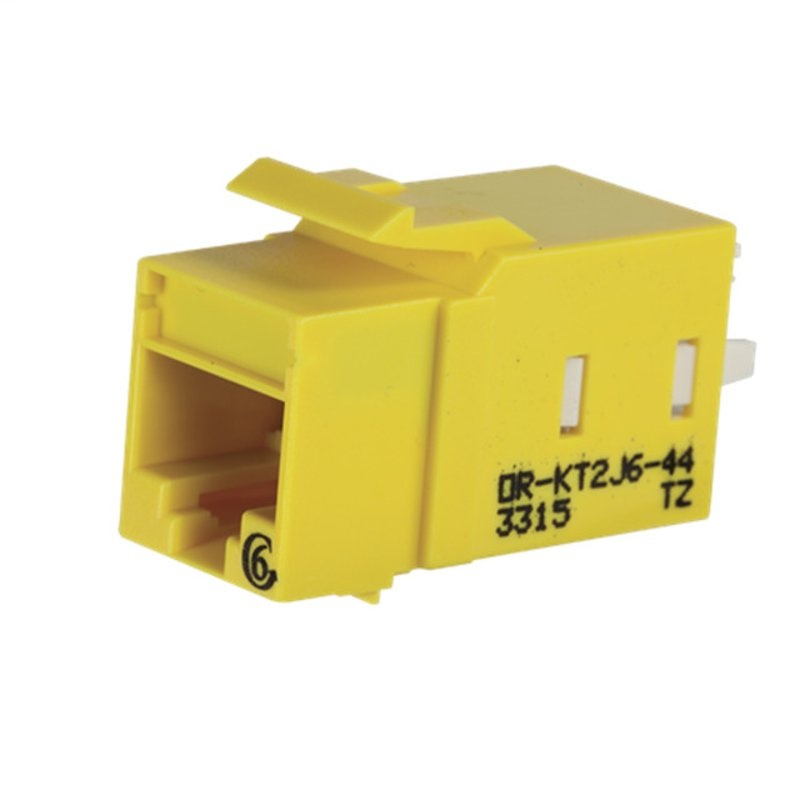 CAT 6 Keystone Jack Yellow By Ortronics KT2J6-44