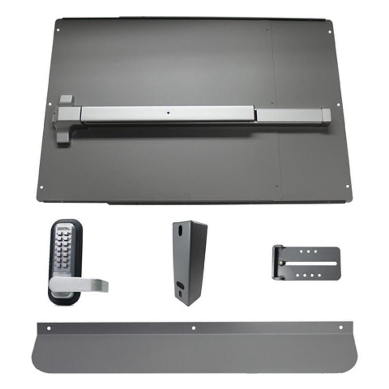 LOCKEY PS61 Standard Panic Shield Security Kit with LockeyUSA PB1100 – KAL DOOR HARDWARE