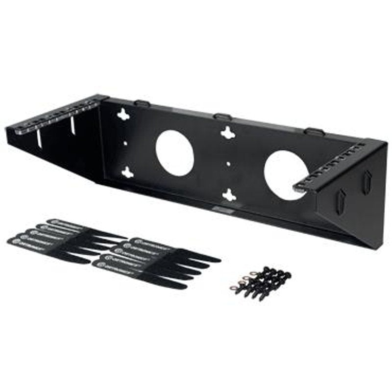 Vertical Wall Mount Bracket 19 (4) Rack Units Steel Black  By Ortronics WMBV4U