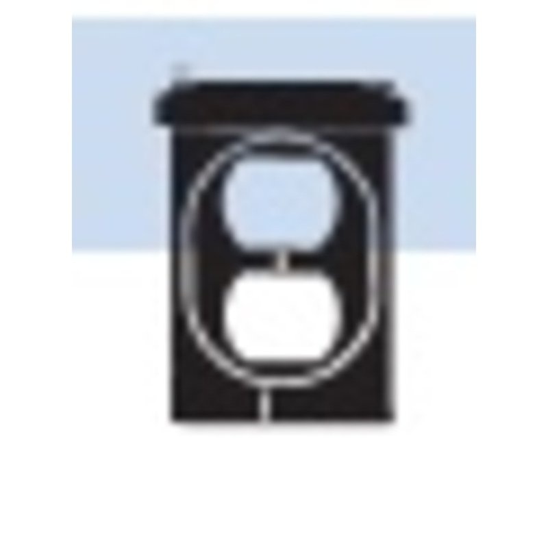 Weatherproof Cover with Lock Hasp 1 Gang Duplex Type Vertical Mount Aluminum By Mulberry Metal 30522