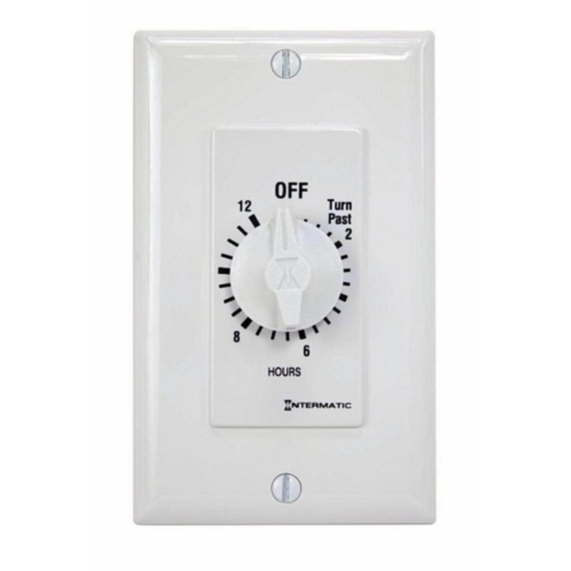 12-Hour Spring Wound SPST Timer White By Intermatic FD12HWC